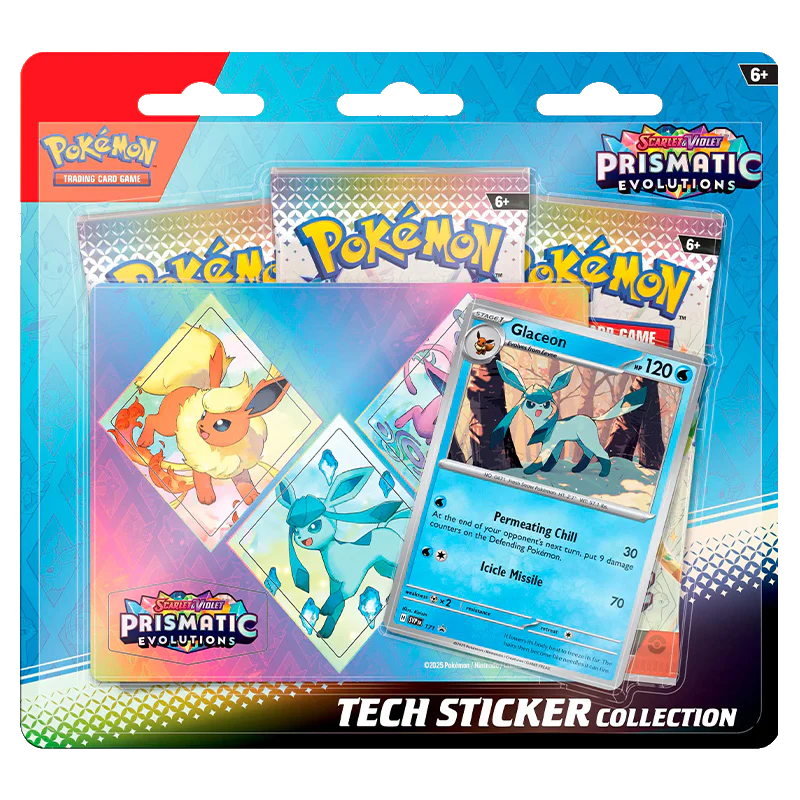 Pokemon Prismatic Evolutions Tech Sticker Collection – Glaceon
