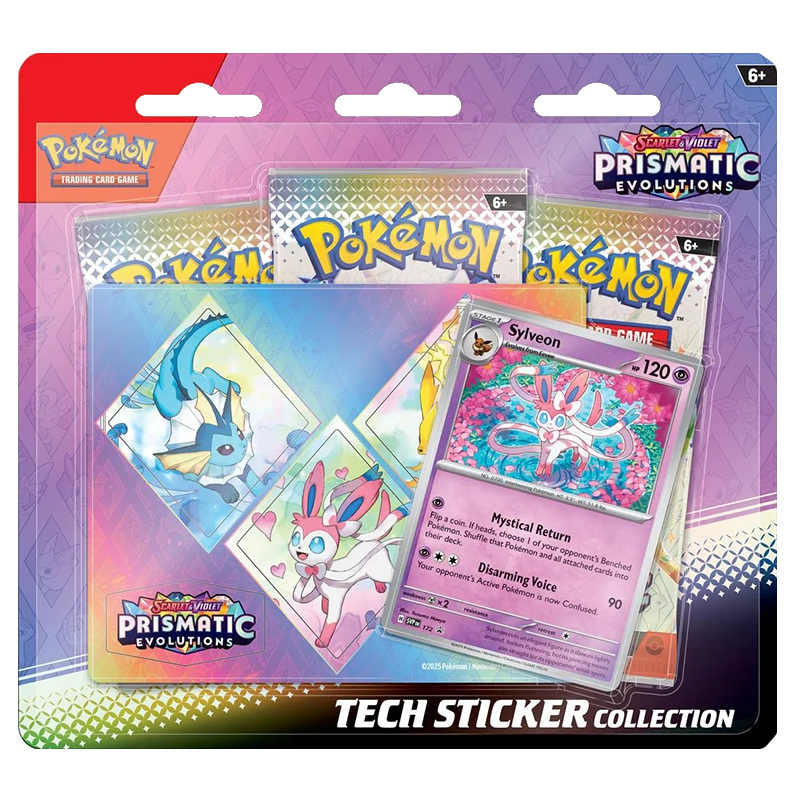Pokemon Prismatic Evolutions Tech Sticker Collection – Sylveon