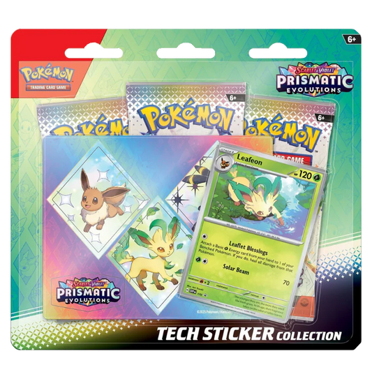 Pokemon Prismatic Evolutions Tech Sticker Collection – Leafeon